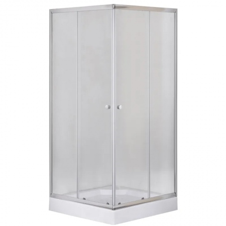 Душова кабіна CUBIC-SCT-01-FB/100x100x195/низький піддон/матове скло 4мм/CHROME (MI6904)